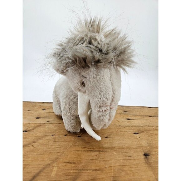 New Albetta Boucle Wooly Mammoth  Fur Toy Plush Dinosaur Stuffed Animal 9 in - Picture 2 of 5